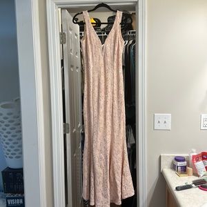 Pink evening gown size medium, never worn
